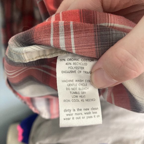 Horny Toad Men's Red Checkered Shirt Button Down Organic Cotton Blend Size XL - Picture 5 of 5